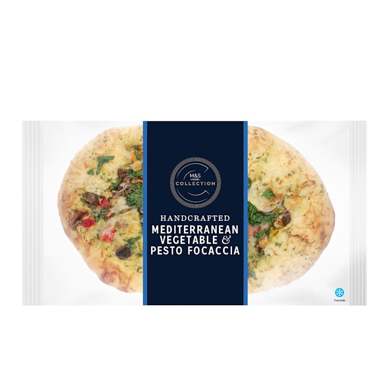 M&S Handcrafted Mediterranean Vegetable and Pesto Focaccia
