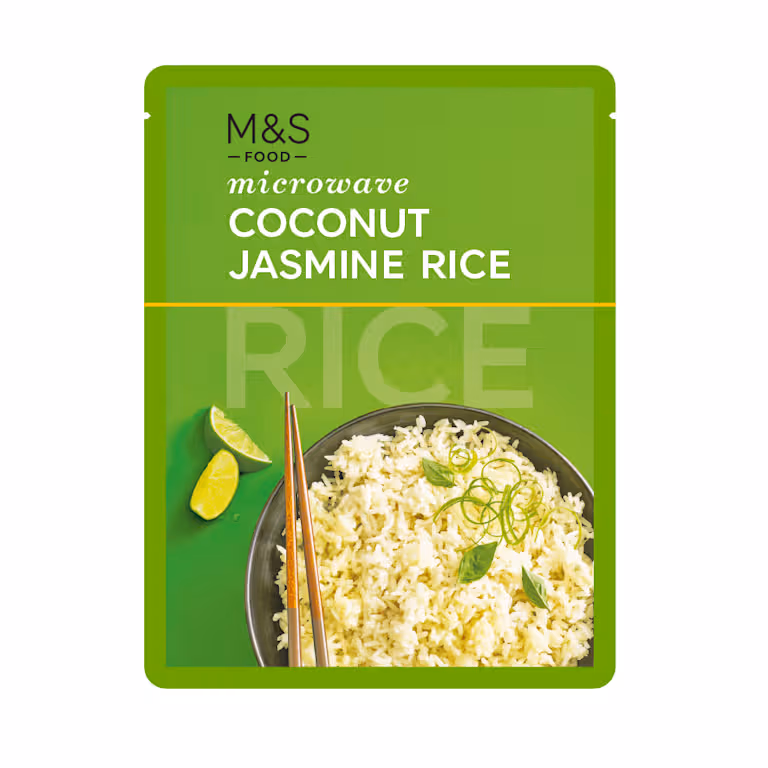 M&S Microwave Coconut Jasmine Rice