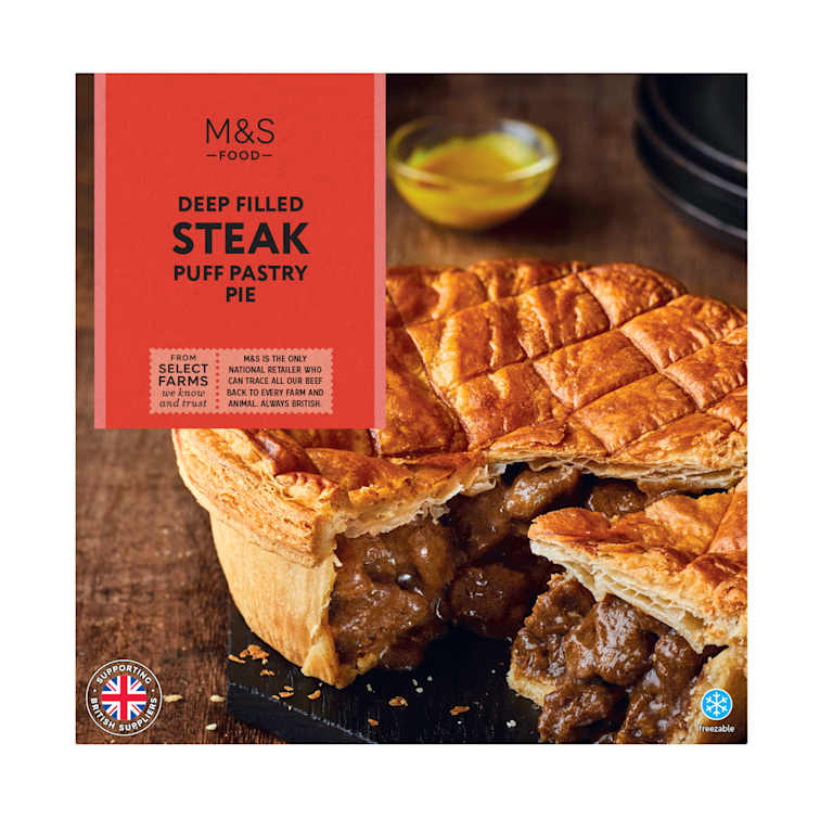 M&S Deep Filled Steak Puff Pastry Pie