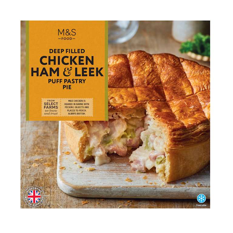 M&S Deep Filled Chicken, Ham and Leek Puff Pastry Pie