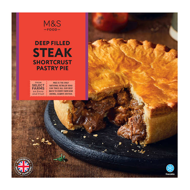 M&S Deep Filled Steak Shortcrust Pastry Pie