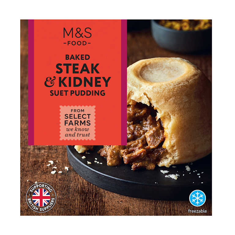 M&S Baked Steak and Kidney Suet Pudding