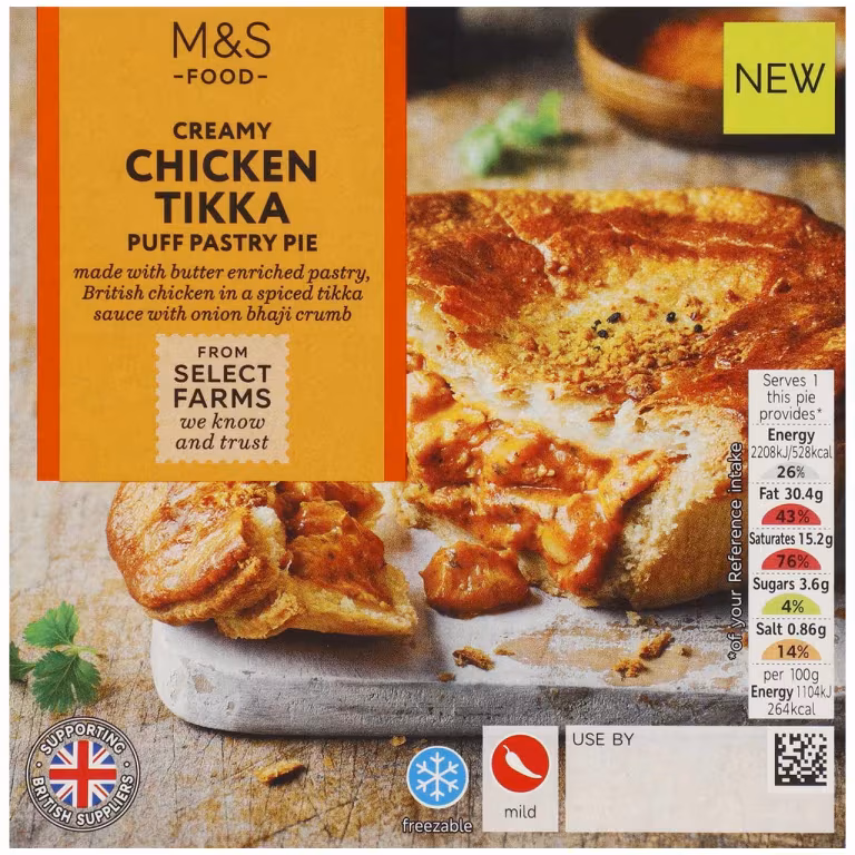 M&S Creamy Chicken Tikka Pie