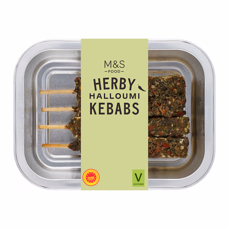 M&S Herby Halloumi Kebabs