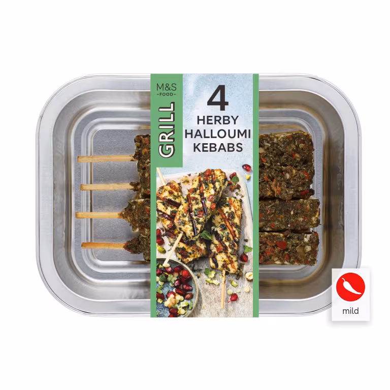 M&S Herby Halloumi Kebabs