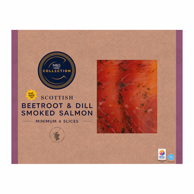 M&S Collection Scottish Beetroot, Horseradish and Dill Smoked Salmon