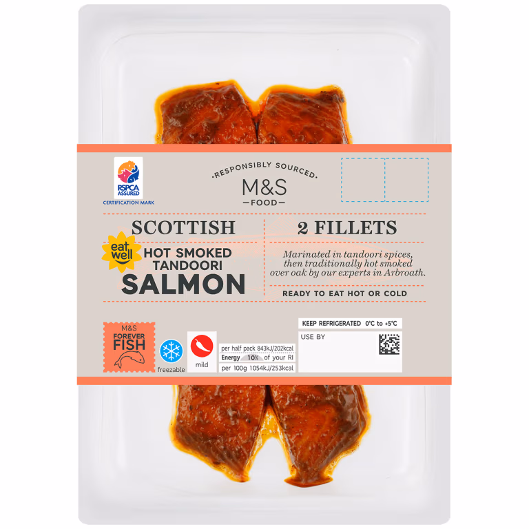 M&S Scottish Hot Smoked Tandoori Salmon