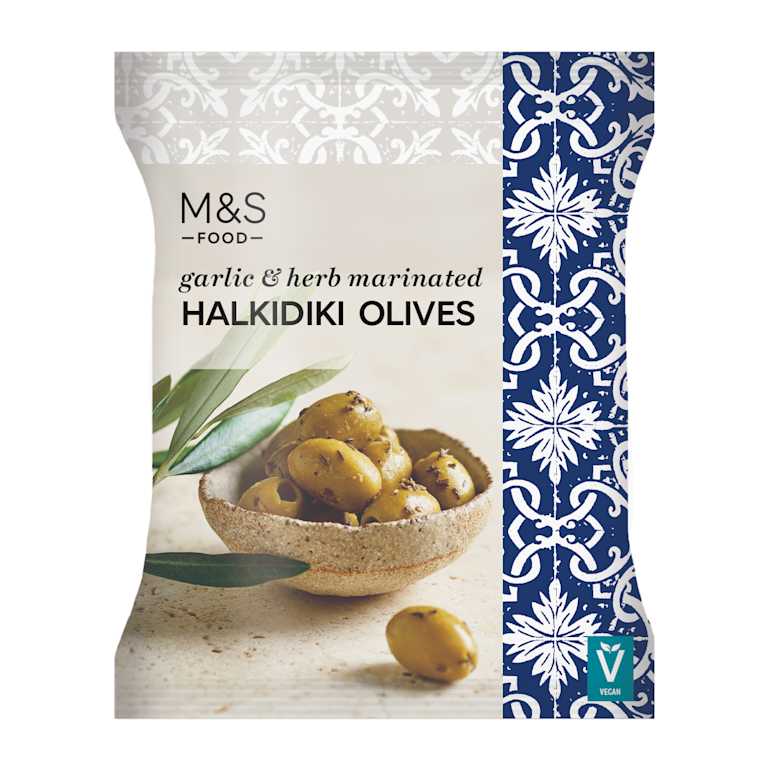 M&S Garlic and Herb Marinated Halkidiki Olives