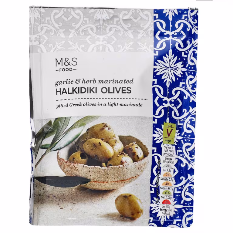M&S Garlic and Herb Marinated Halkidiki Olives
