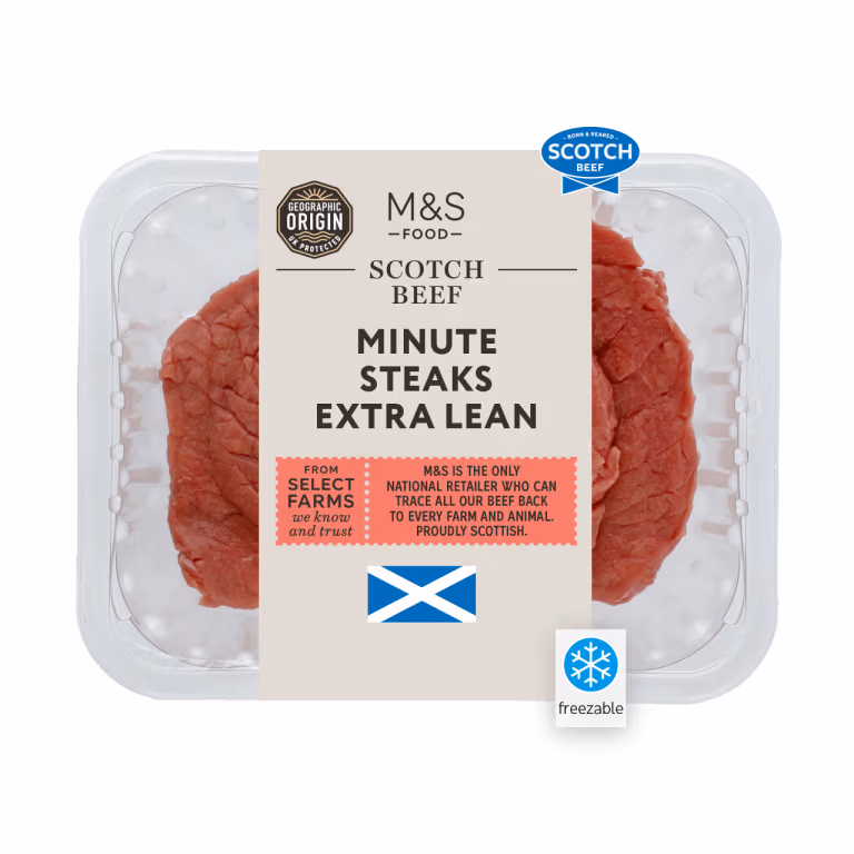 M&S Scotch Beef Extra Lean Minute Steaks