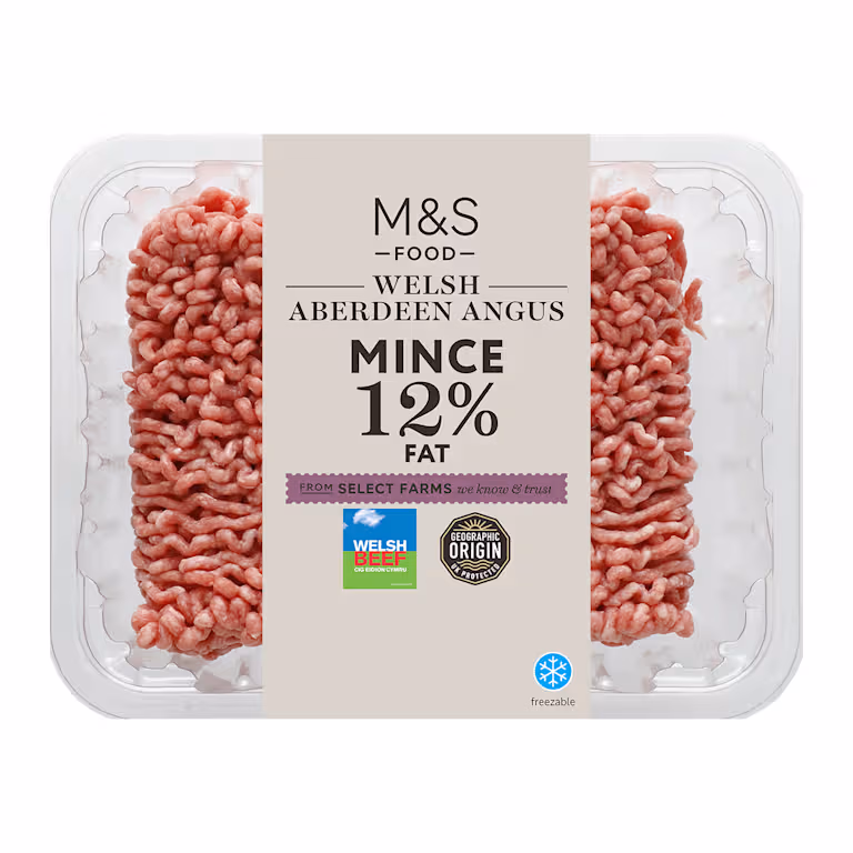 M&S Welsh Aberdeen Angus Beef Mince 12% Fat