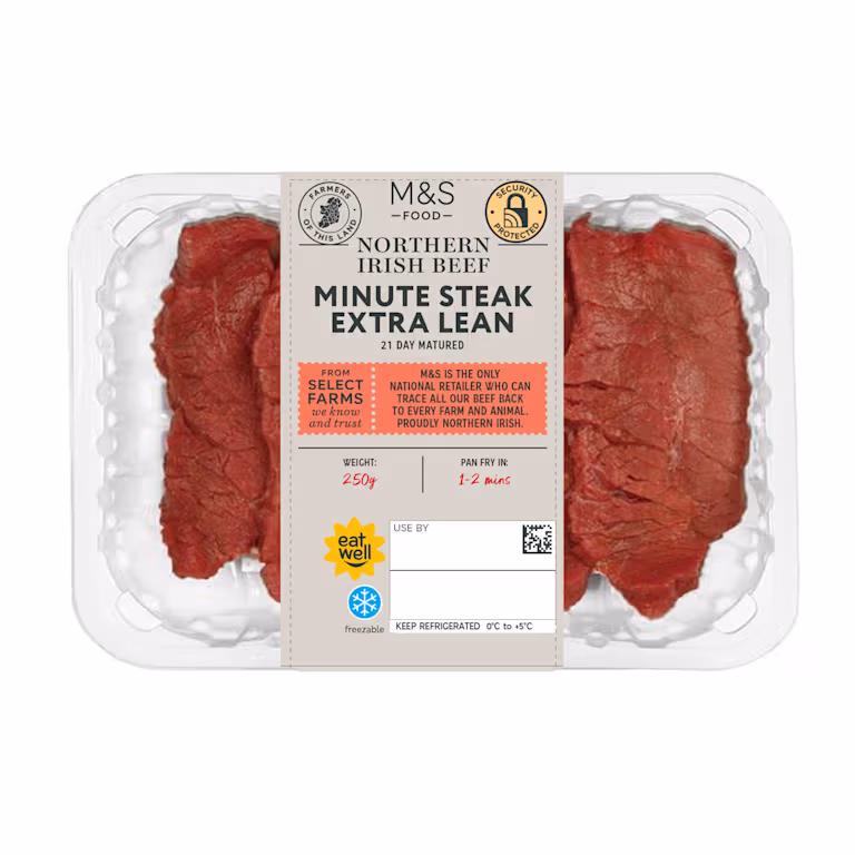 M&S Northern Irish Beef Minute Steak Extra Lean