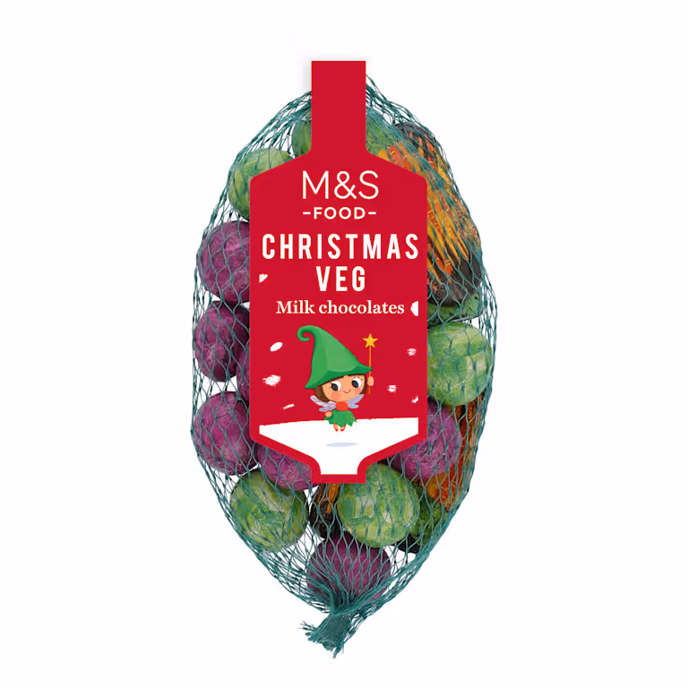 M&S Christmas Veg Milk Chocolates