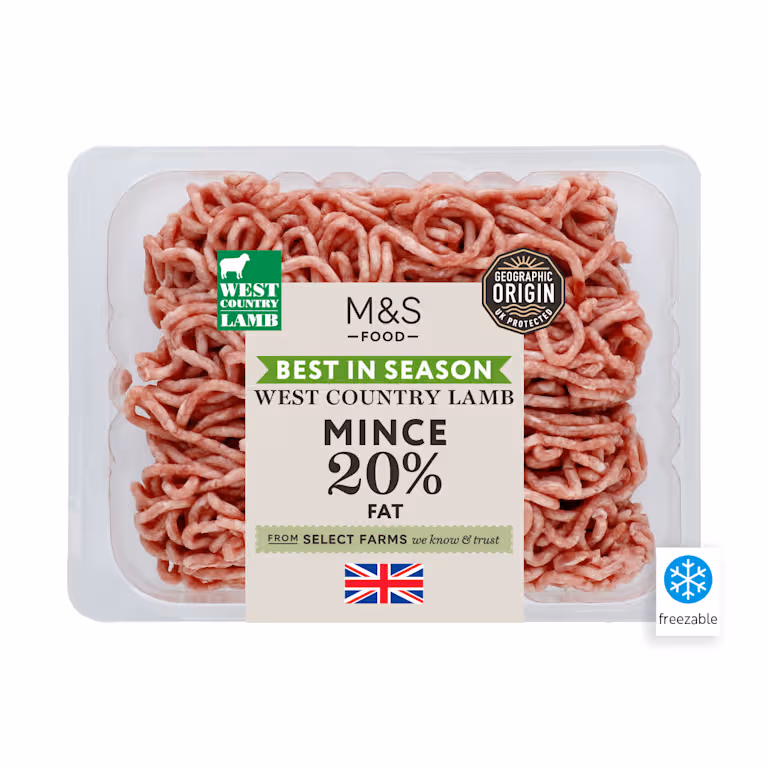 M&S British West Country Lamb Mince 20% Fat