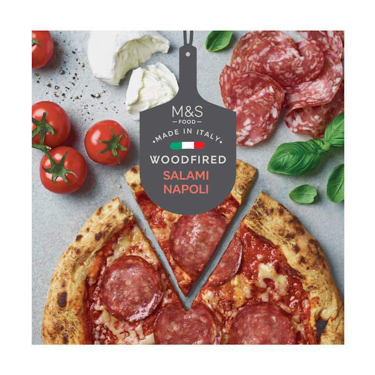 M&S Woodfired Salami Napoli Pizza