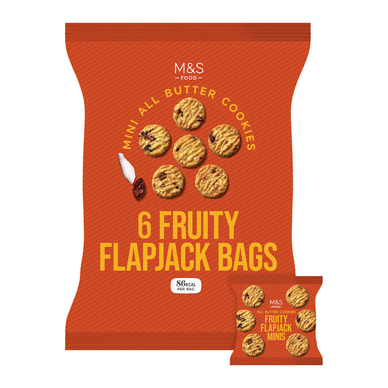 M&S All Butter Mini Fruity Flapjack Cookie Bags