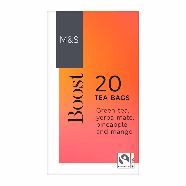 M&S Boost Individually Wrapped Tea Bags