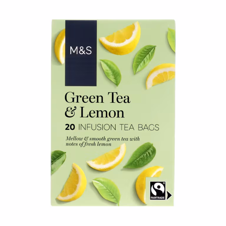 M&S Green Tea and Lemon Infusion Tea Bags