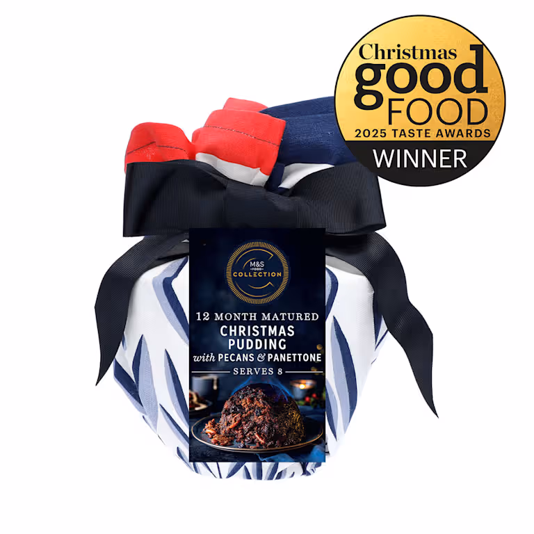 M&S Collection Perfectly Matured Christmas Pudding with Pecans and Panettone