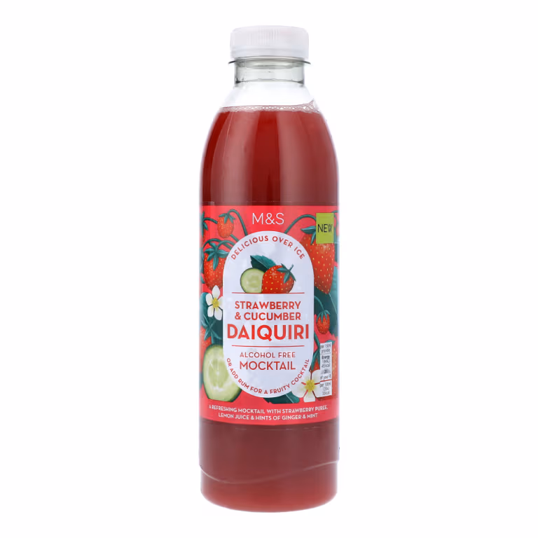 M&S Strawberry and Cucumber Daiquiri Mocktail