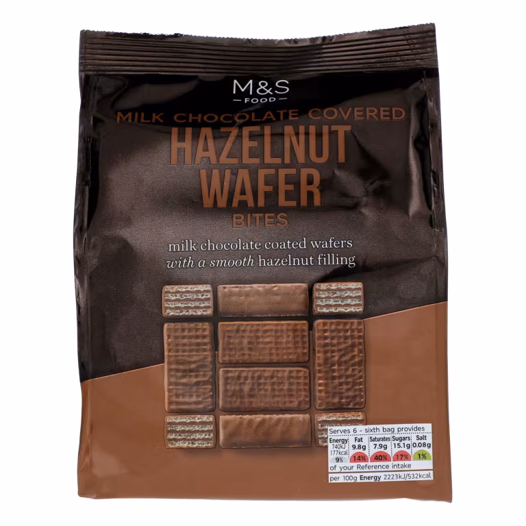 M&S Milk Chocolate Covered Hazelnut Wafer Bites