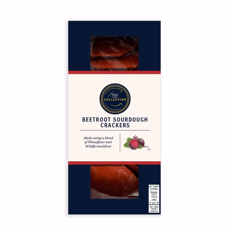 M&S Collection Beetroot Sourdough Crackers