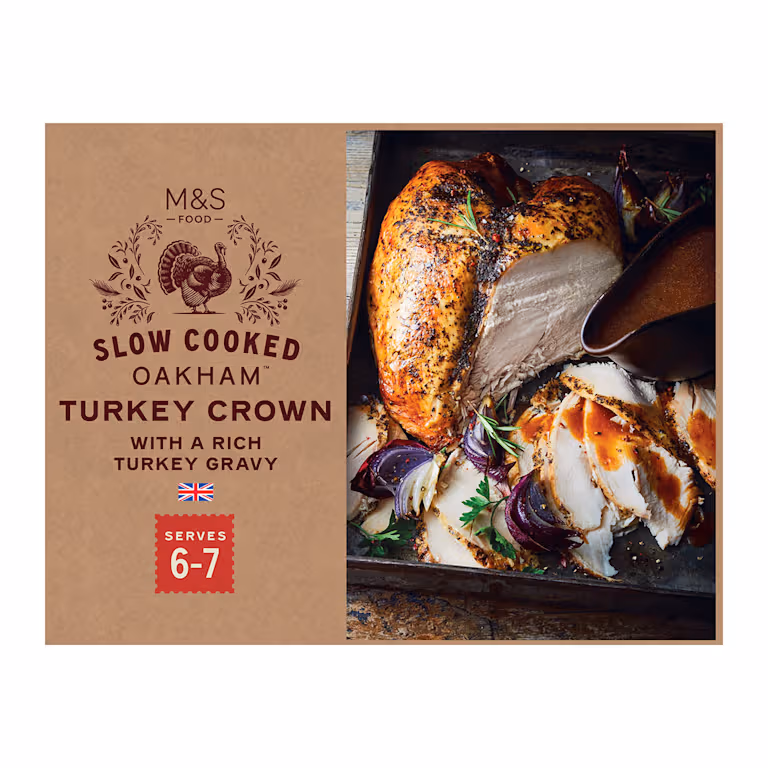 M&S British Slow Cooked Oakham Turkey Crown with Rich Turkey Gravy