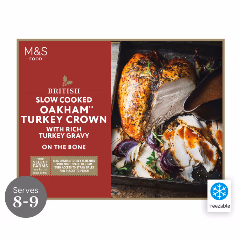 M&S British Slow Cooked Oakham Turkey Crown with Rich Turkey Gravy