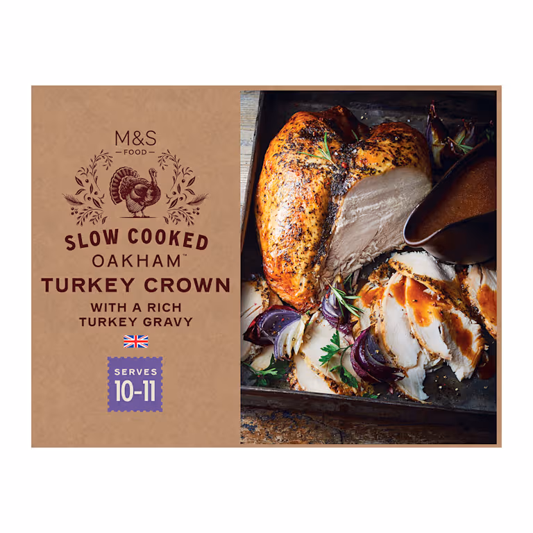 M&S British Slow Cooked Oakham Turkey Crown with Rich Turkey Gravy