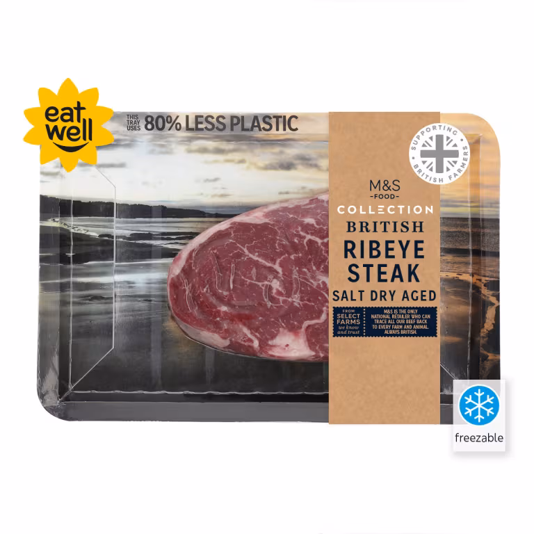 M&S Collection Salt Dry Aged British Ribeye Steak