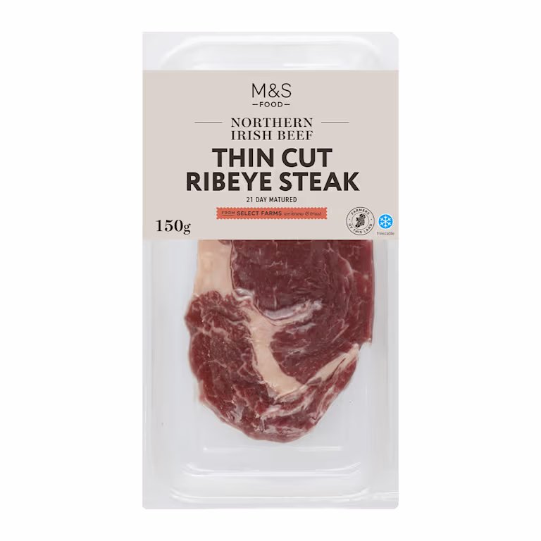 M&S Northern Irish Beef Thin Cut Ribeye Steak