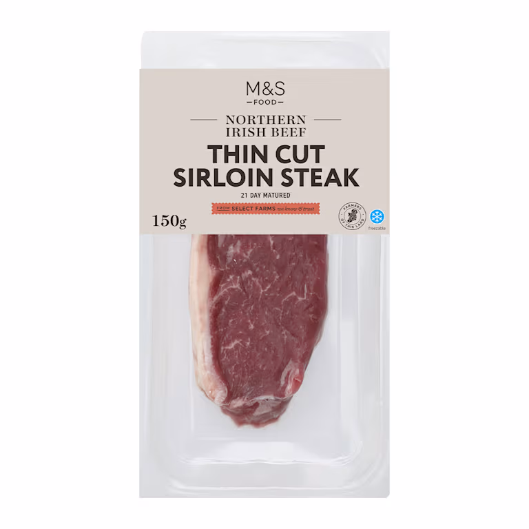 M&S Northern Irish Beef Thin Cut Sirloin Steak