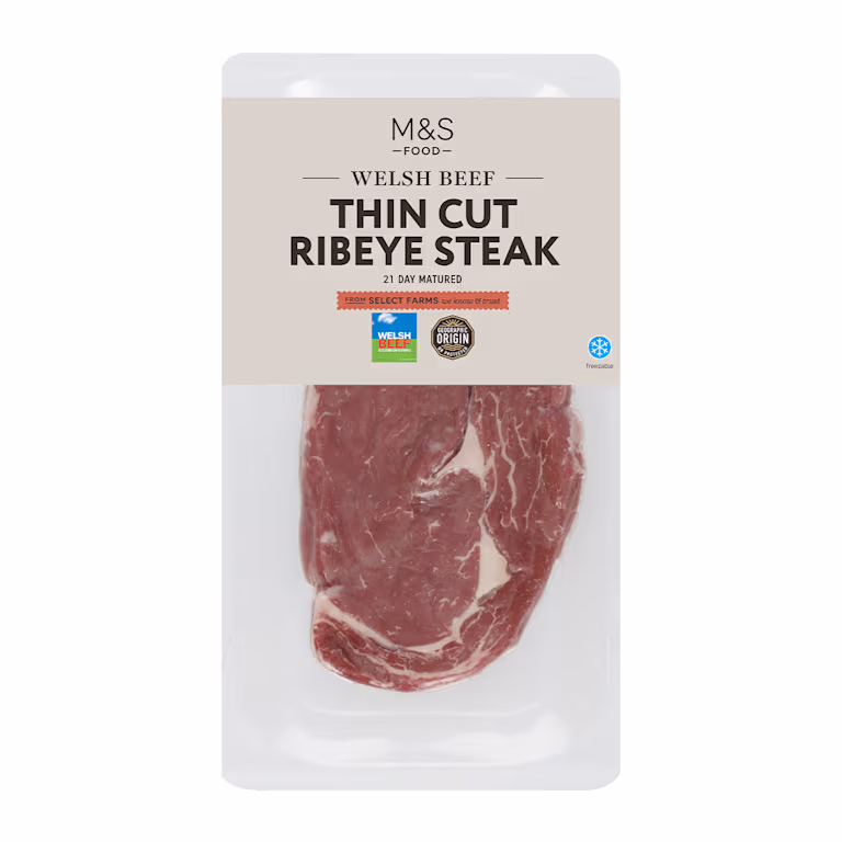 M&S Welsh Beef Thin Cut Ribeye Steak