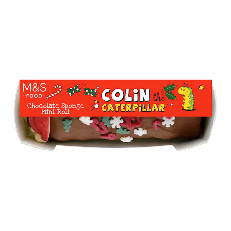 M&S Colin the Caterpillar Chocolate Sponge Mini Roll