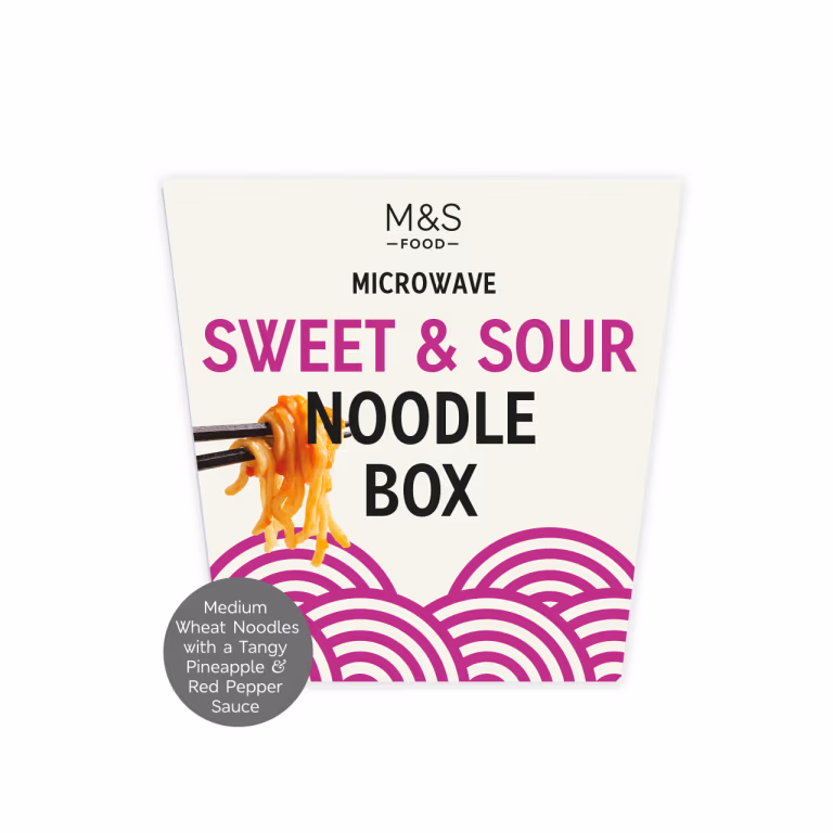 M&S Microwave Sweet and Sour Noodle Box