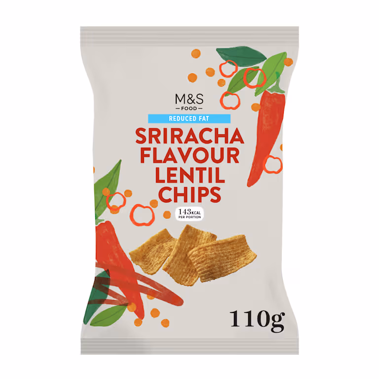 M&S Sriracha Flavour Lentil Chips
