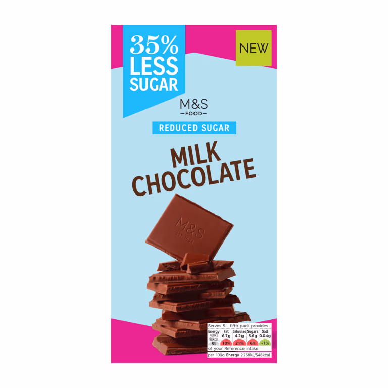 M&S Reduced Sugar Milk Chocolate