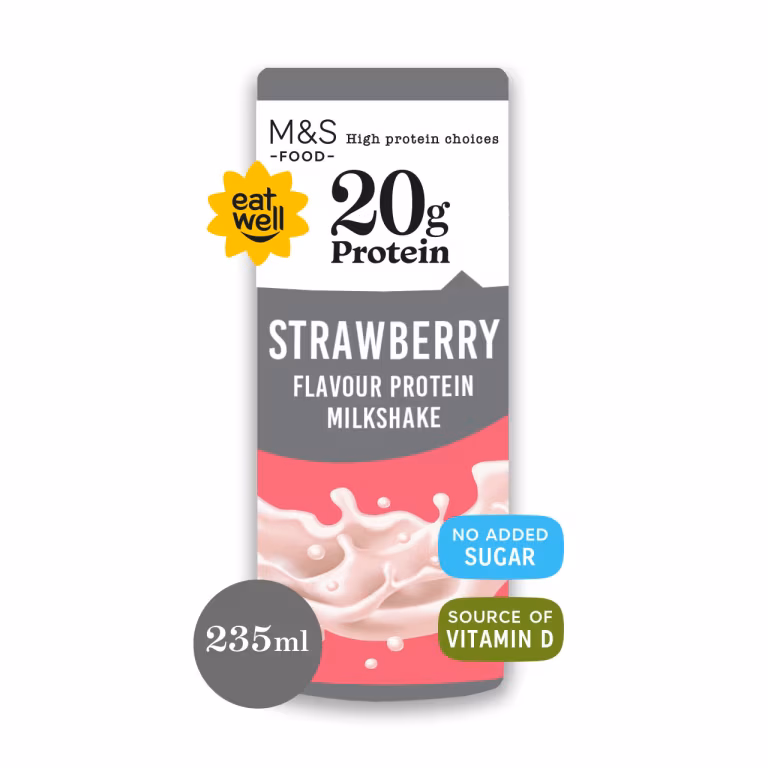 M&S Strawberry Flavour Protein Milkshake
