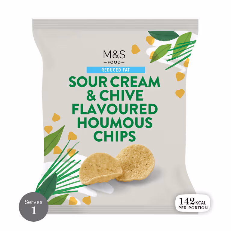 M&S Sour Cream and Chive Flavoured Houmous Chips