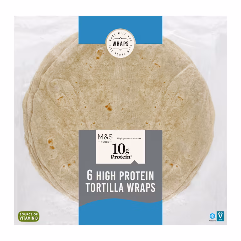 M&S 6 High Protein Tortilla Wraps