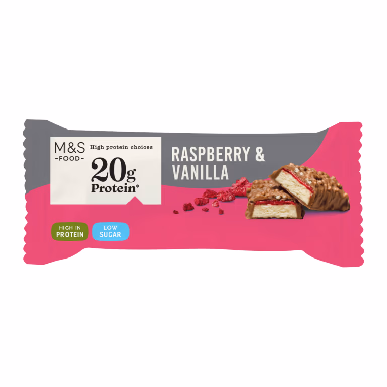 M&S Raspberry and Vanilla Protein Bar