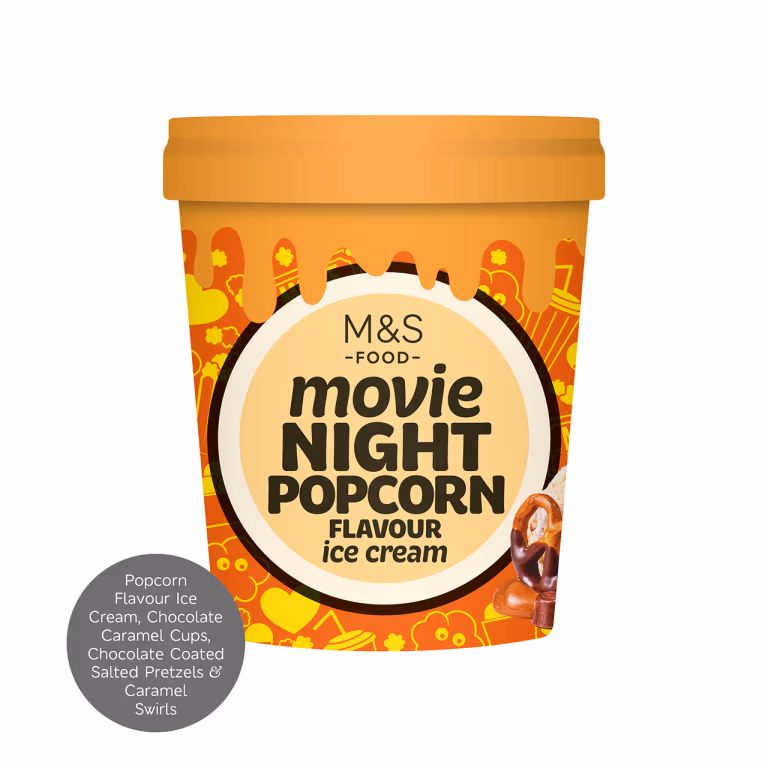 M&S Movie Night Popcorn Flavour Ice Cream