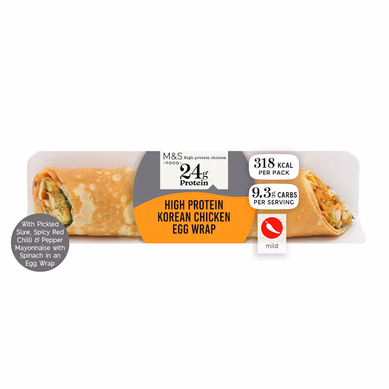 M&S High Protein Korean Chicken Egg Wrap