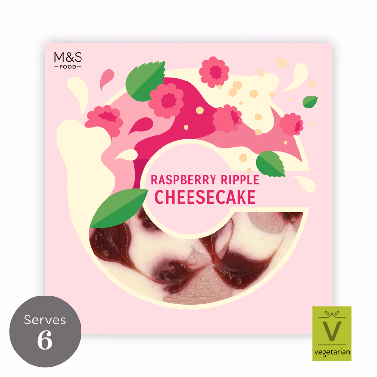M&S Raspberry Ripple Cheesecake