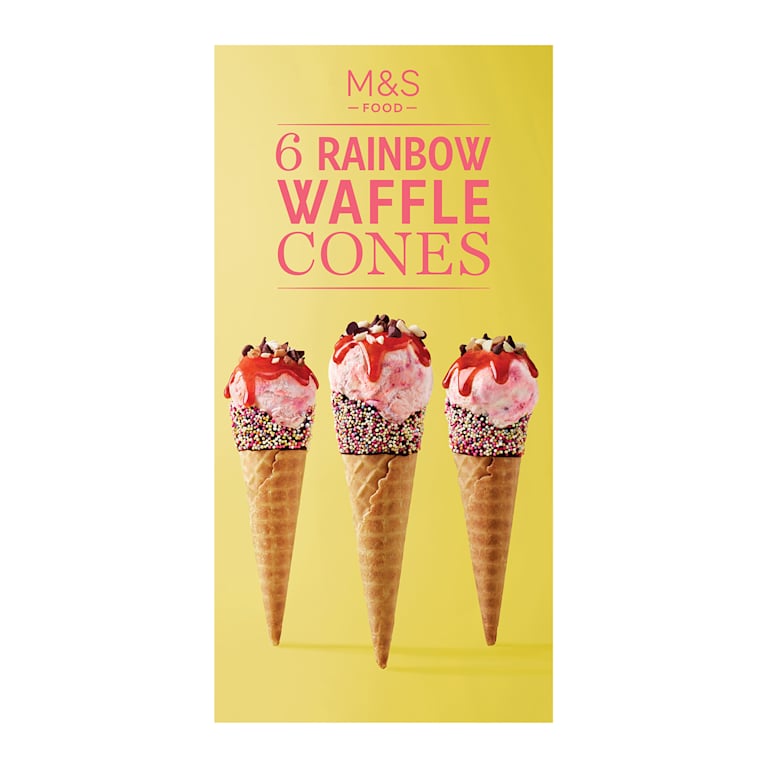 M&S Rainbow Waffle Cones