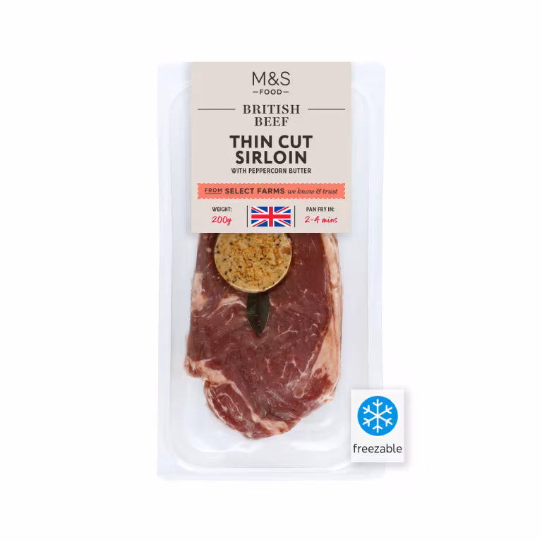 M&S British Thin Cut Sirloin Steak
