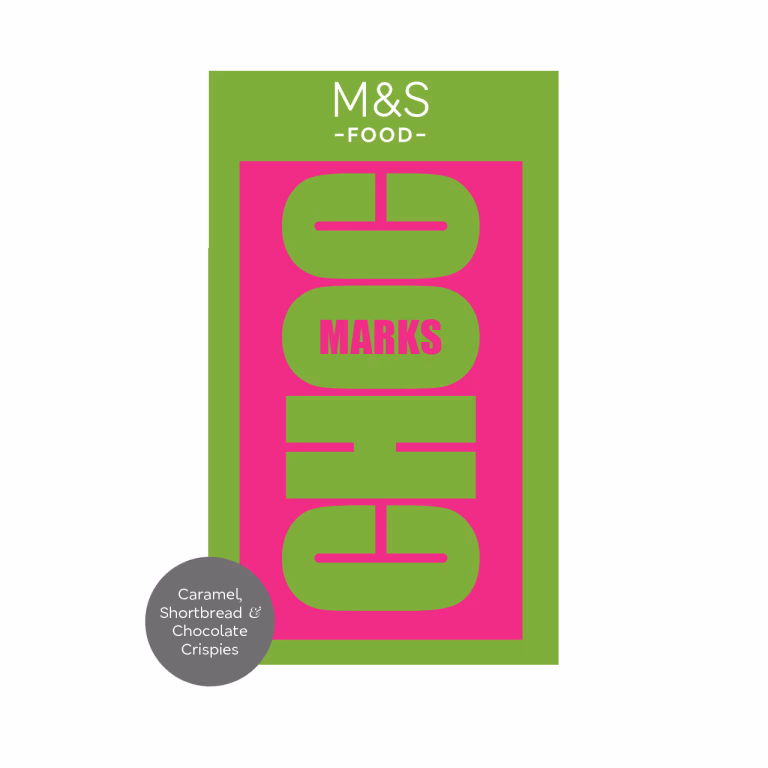 M&S Choc Marks Caramel, Shortbread and Chocolate Crispies Milk Chocolate