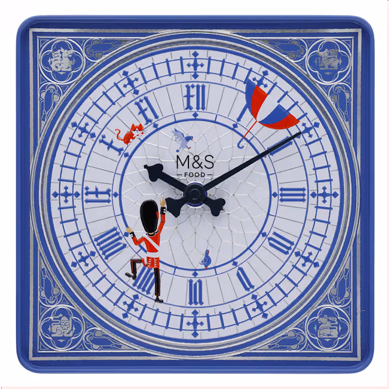 M&S Working Clock Tin with Dark Chocolate Orange Jaffa Cakes