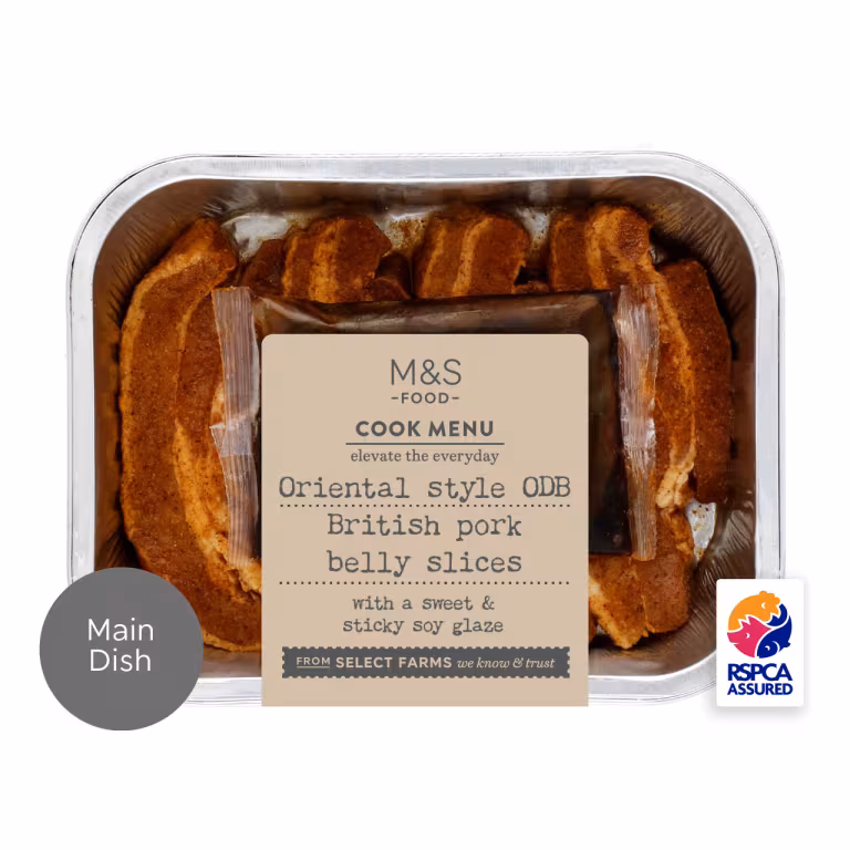 M&S Oriental Style Outdoor Bred British Pork Belly Slices