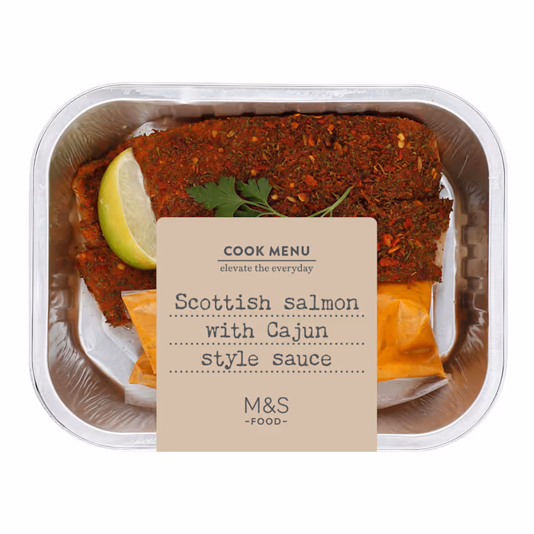 M&S Scottish Salmon with Cajun Style Sauce